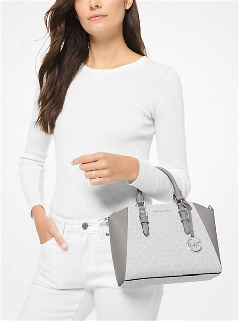 michael kors ciara medium leather messenger satchel handbag|Ciara Medium Logo and Leather Satchel .